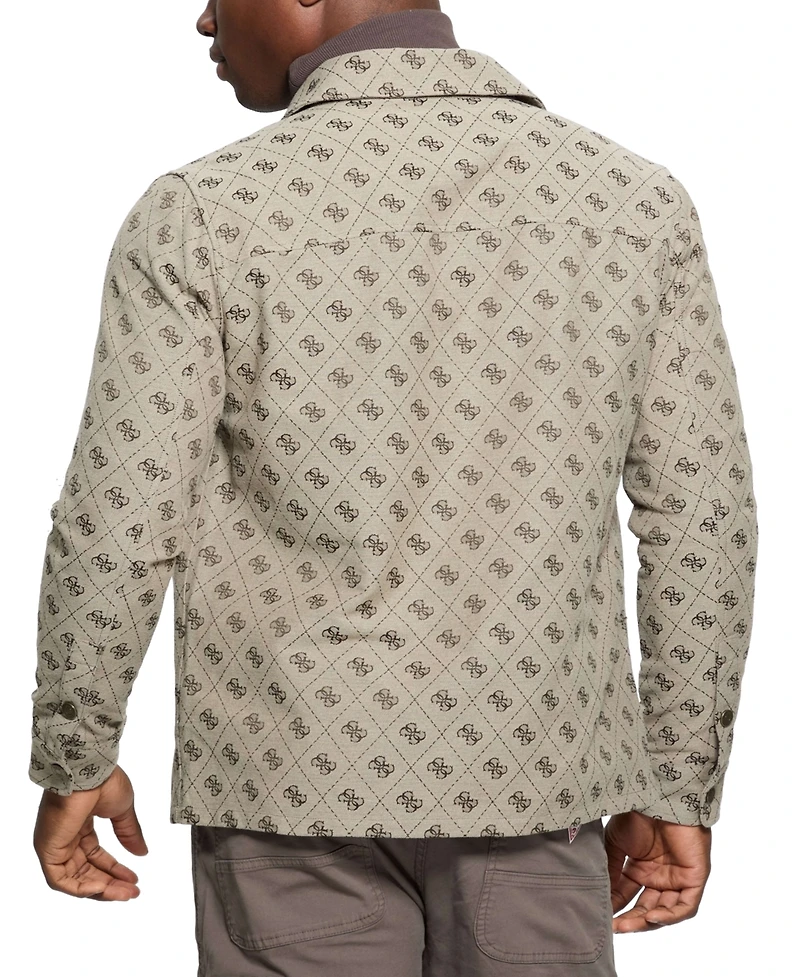 Guess Men's Monogram Long-Sleeve Shacket