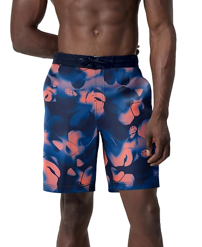 Speedo Men's Bondi Basin Abstract Print Drawstring 9" Boardshorts
