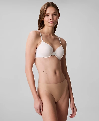 Calvin Klein Women's Invisibles Microfiber Stretch Thong Underwear D3428