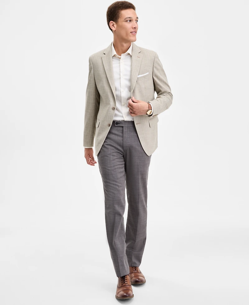 Tommy Hilfiger Men's Modern-Fit Gray Herringbone Sport Coat