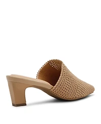 Anne Klein Women's Sianna Knit Block Heel Mules