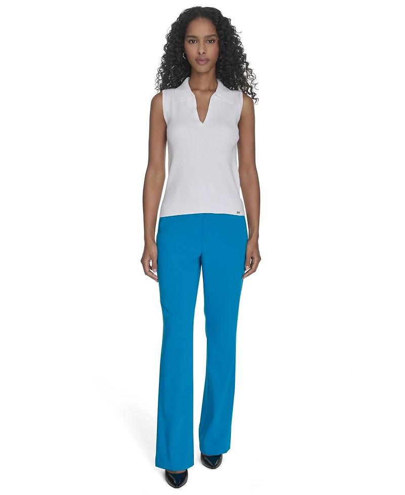 Calvin Klein Women's Johnny-Collar Sleeveless Sweater