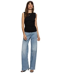 Sanctuary Women's Ribbed Ruched Sleeveless Tank