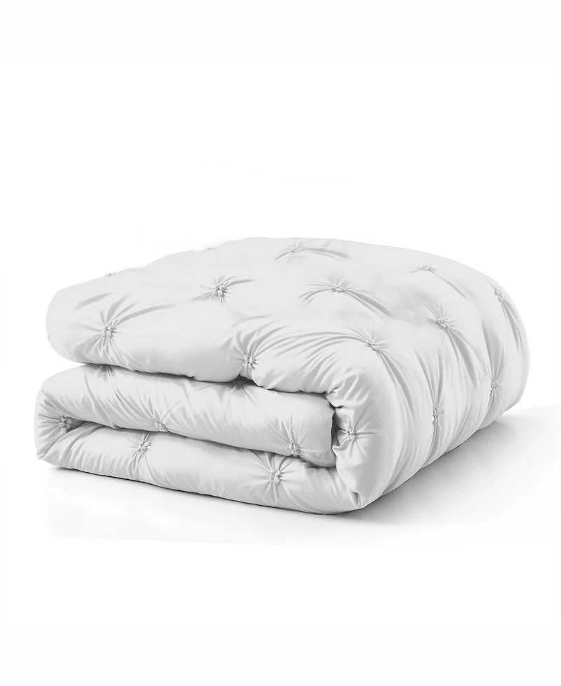 Unikome All Season Pintuck Down Alternative Comforter, Full/Queen