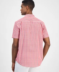 Club Room Men's Woven Gingham Shirt, Exclusively at Macy's