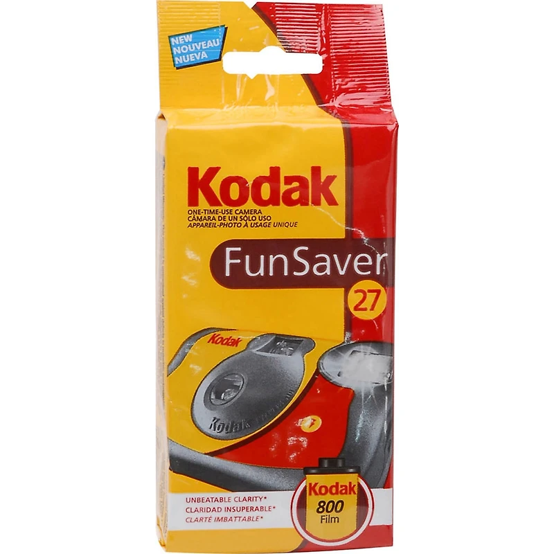 Kodak Fun Saver 35mm One-Time-Use Disposable Camera with Flash, 27 Exposures, 3-Pack