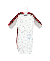 Hudson Baby Girls Thermal Gown 3pk