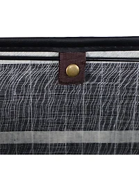 19 Gal Rectangle Laundry Basket Bamboo Clothes Hamper with Handles and Lid