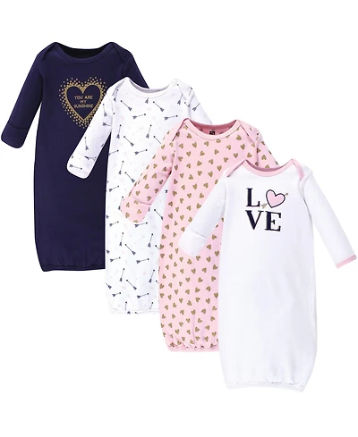 Hudson Baby Baby Girls Hudson Cotton Gowns, Love, Preemie/Newborn