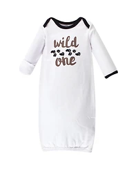 Luvable Friends Baby Boys Unisex Ultra-Soft Interlock Fabric 4-Pack Gowns