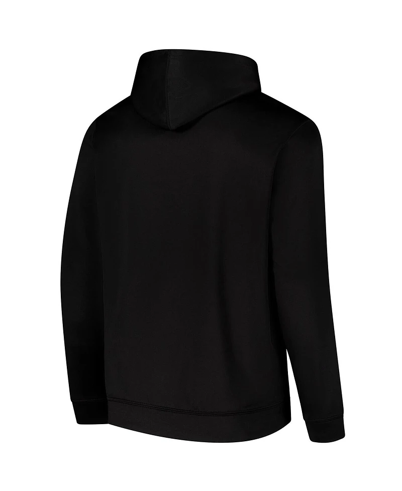 Colosseum Men's Black Grambling Tigers Blackout 3.0 Pullover Hoodie