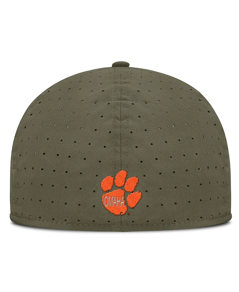 Nike Men's Olive Clemson Tigers On-Field Dugout True Performance Fitted Hat