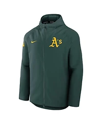 Nike Men's Green Athletics Authentic Collection Raglan Performance Full-Zip Jacket