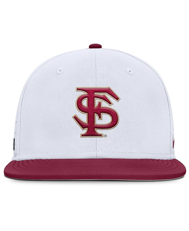 Nike Men's White Florida State Seminoles On-Field Dugout True Performance Fitted Hat