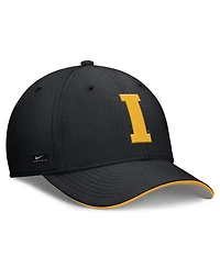 Nike Men's Black Iowa Hawkeyes 2025 Dugout Coaches Rise Swoosh Performance Flex Hat