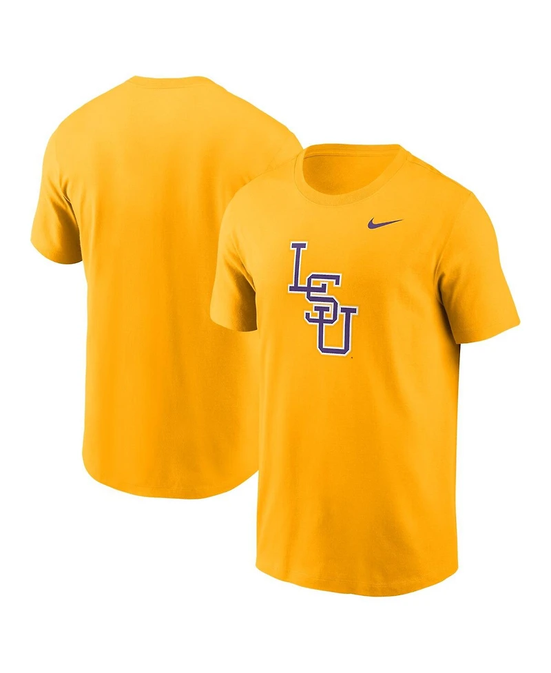 Nike Men's Gold Lsu Tigers Baseball Logo T-Shirt