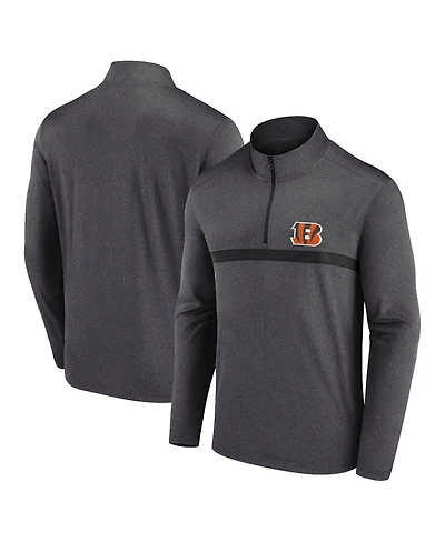 Fanatics Men's Charcoal Cincinnati Bengals Head-to-Head Quarter-Zip Sweatshirt