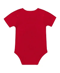 Outerstuff Baby Boys and Girls 3-Piece Georgia Bulldogs Dynamic Duo Bodysuit, Bib and Cuffed with Knit Hat Set