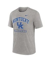 Nike Men's Heather Gray Kentucky Wildcats Arch Over Logo Tri-Blend T-Shirt