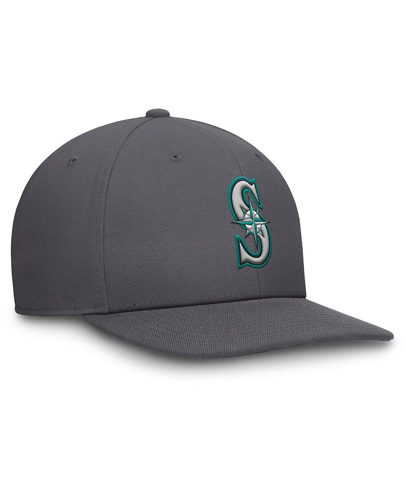 Nike Men's Gray Seattle Mariners Pro Performance Snapback Hat