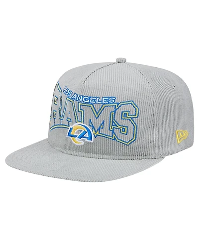 New Era Men's Gray Los Angeles Rams Corduroy Golfer Adjustable Hat