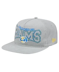 New Era Men's Gray Los Angeles Rams Corduroy Golfer Adjustable Hat