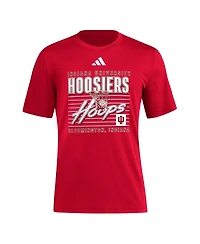 Adidas Men's Crimson Indiana Hoosiers Locker Swish Tri-Blend T-Shirt
