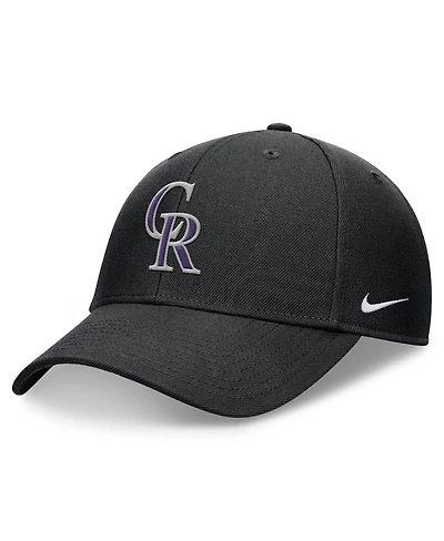 Nike Men's Black Colorado Rockies Club Performance Adjustable Hat
