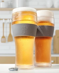 The Wine Savant Khen Freezable Pint Beer Glasses, Set of 2