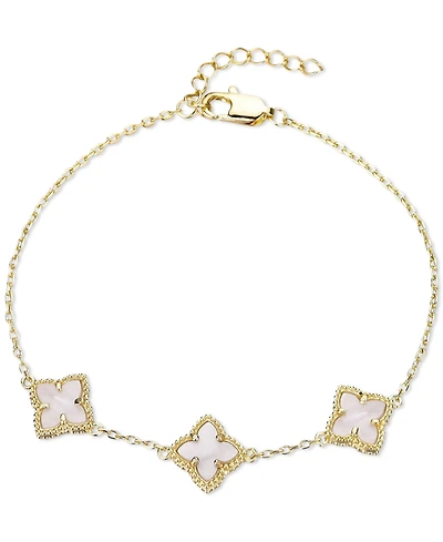 White Mother of Pearl Flower Bracelet