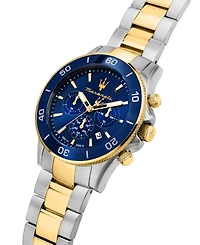 Maserati Men's Chronograph Two-Tone Metal Band Watch, 43mm