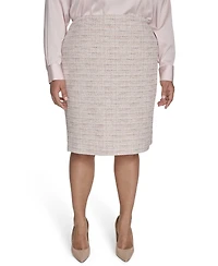 Calvin Klein Plus Size Tweed Pencil Skirt