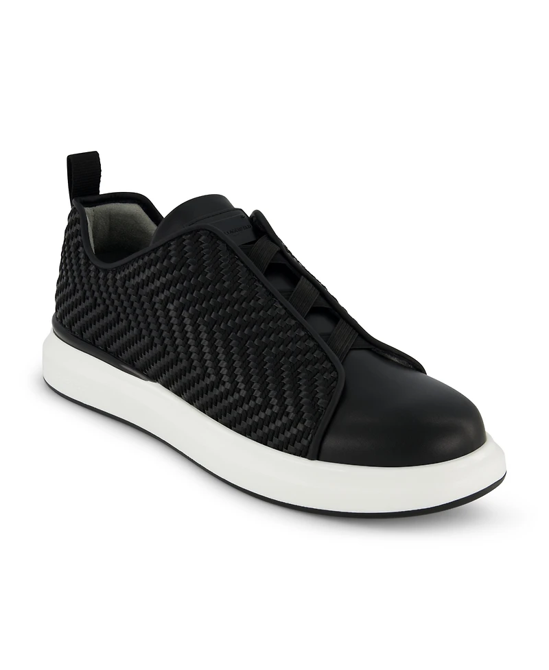 Karl Lagerfeld Paris Men's Front Crossed Slip On Sneakers