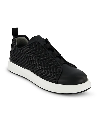 Karl Lagerfeld Paris Men's Front Crossed Slip On Sneakers