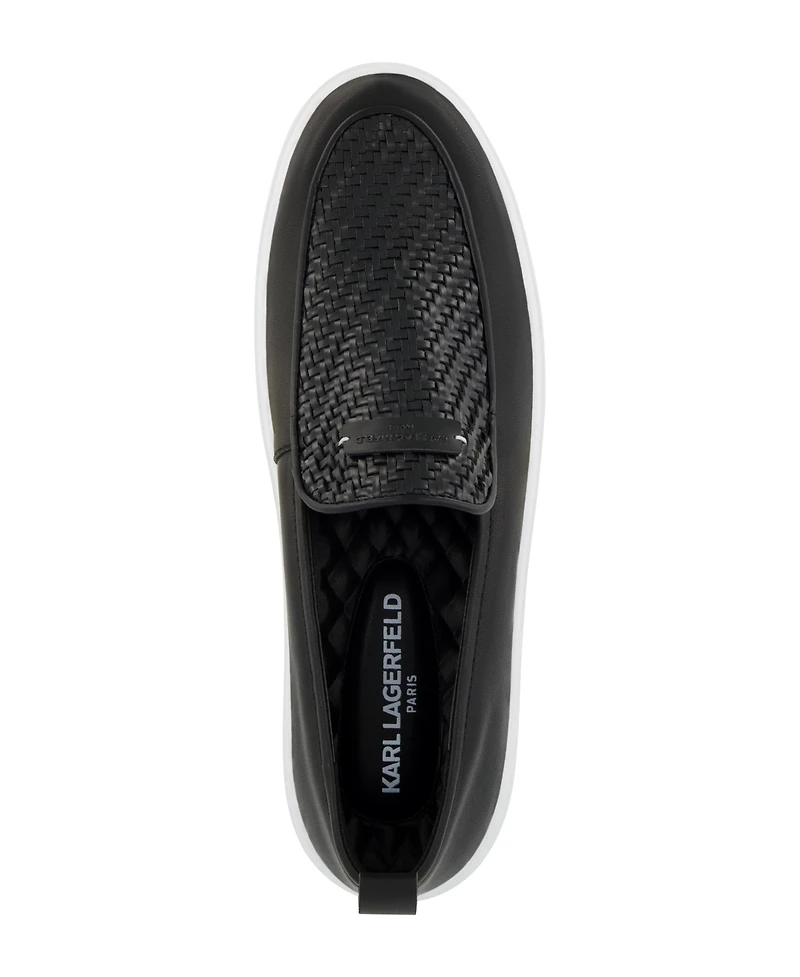 Karl Lagerfeld Paris Men's Woven Slip On Loafers
