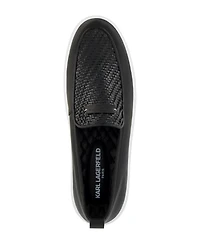 Karl Lagerfeld Paris Men's Woven Slip On Loafers