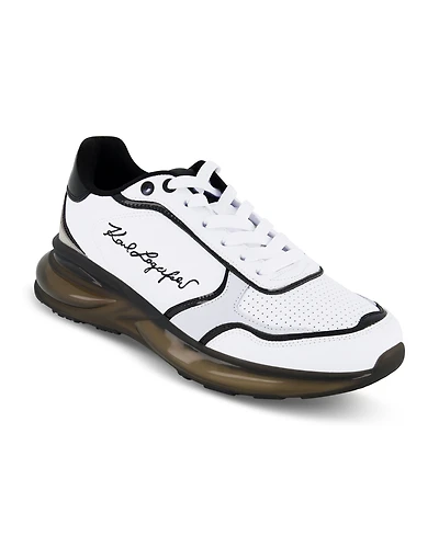 Karl Lagerfeld Paris Men's Embroidered Signature Logo Running Sneakers