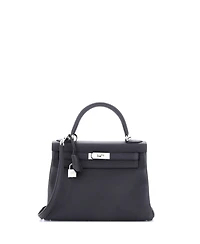 Pre-Owned Hermes Kelly Handbag Togo with Palladium Hardware