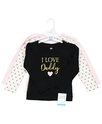 Hudson Baby Girls 3Pk Long Sleeve T-Shirts