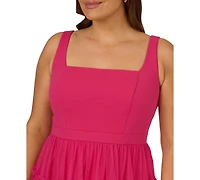 Adrianna Plus Size Square-Neck Tiered Dress