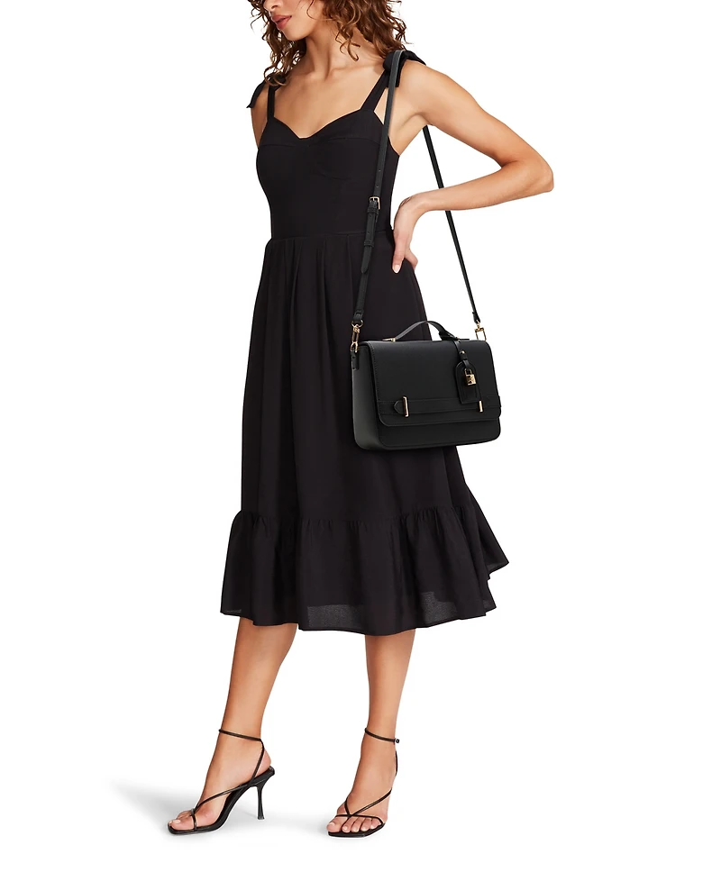 Anne Klein Belted Flap Small Satchel Bag
