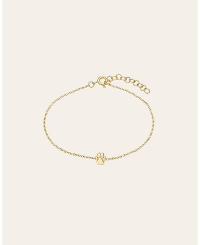 14k Gold Tiny Paw Bracelet