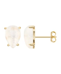 Adornia Fine Moonstone Pear Cut Studs 14k gold vermeil