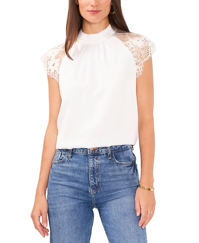 Vince Camuto Women's Lace-Sleeve Top