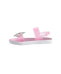 Bebe Little Girls Sparkly Summer with Rhinestone and Bow Sandals