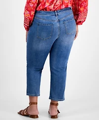 Liverpool Plus Kennedy Cropped Straight Leg Jeans