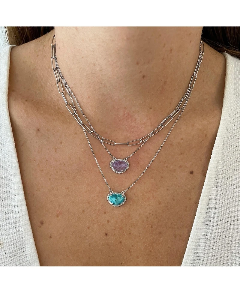 Adornia Fine Birthstone Necklace .925 sterling silver