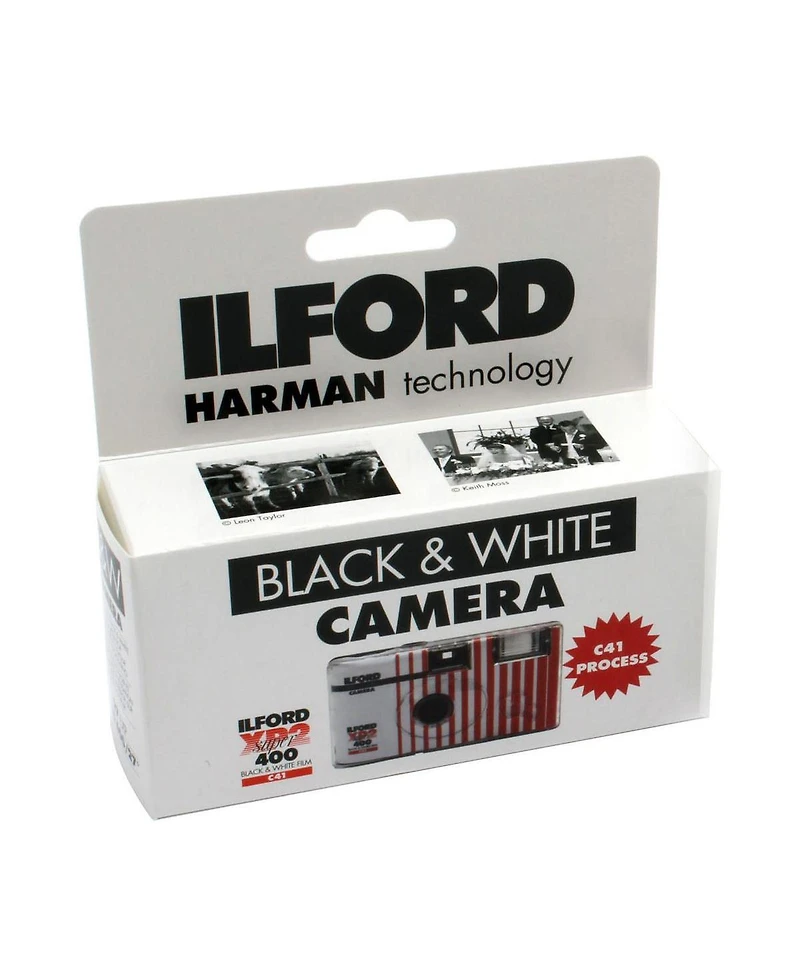 Ilford XP2 Black and White Single Use Camera with Built-In Flash and 24+3 Exposure Flim