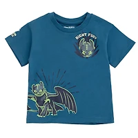 How to Train Your Dragon Toddler Boys DreamWorks Toothless T-Shirt and French Terry Shorts Outfit Set