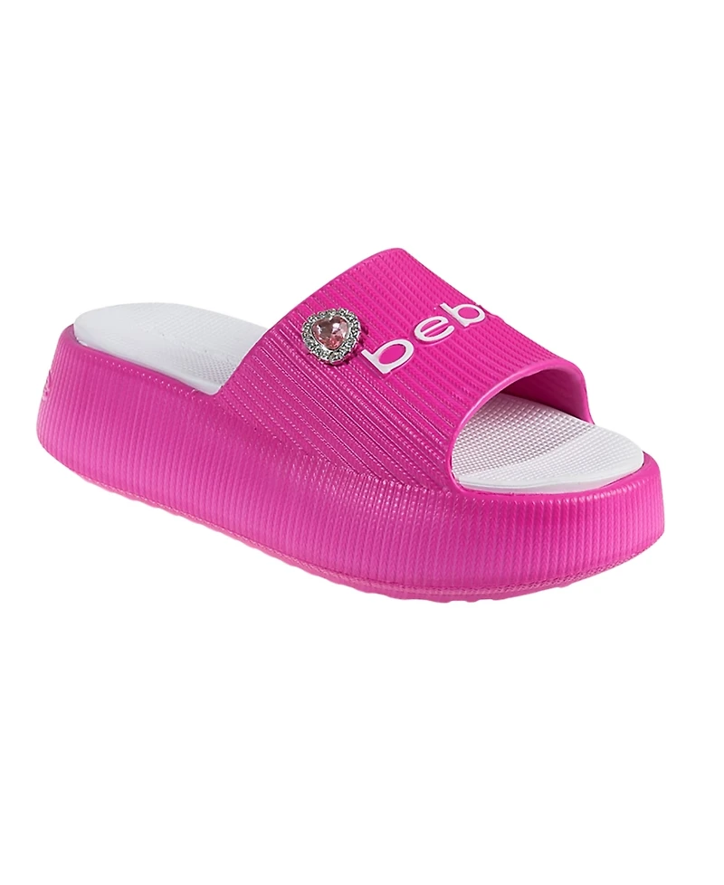 Bebe Little and Big Girls Trendy Comfortable Summer Platform Slides